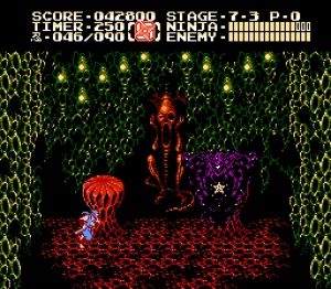 The final boss battle against Jaquio in "Ninja Gaiden II" was divided into three stages.