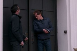 Joe Carroll and Ryan Hardy briefly team up to save Claire Matthews from the twins Mark and Luke.