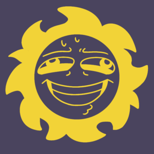 EPIC WAYNE PRESS Logo Of A Coked Out Sun