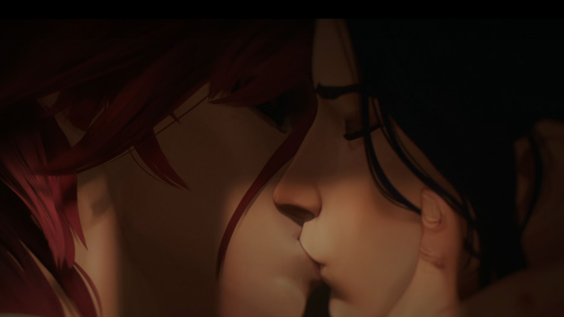 Vi And Caitlyn Kiss Each Other Passionately.