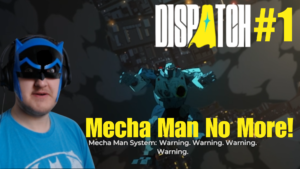 Mattman Looking Shocked At Mecha Man Falling To His Apparent Death.