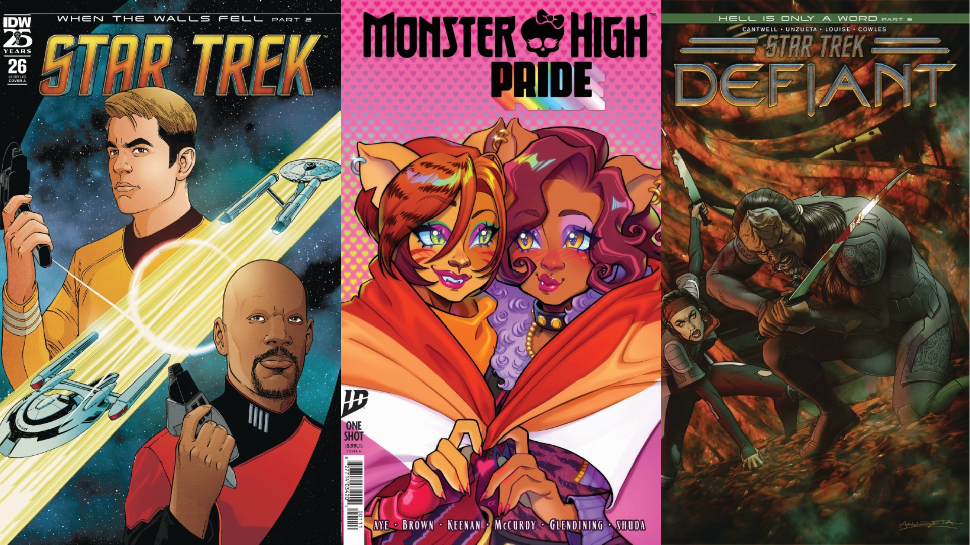 An Issue Of IDW's Star Trek, Monster High Pride, and Star Trek: Defiant.