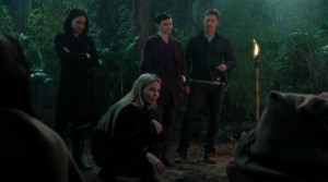 Emma (Jennifer Morrison) gives the Lost Boys some motherly love