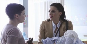 Motherhood is not easy for Regina (Lana Parrilla) who adopts a baby to fill the void in her heart. She looks to Mary Margaret (Ginnifer Goodwin) for help.