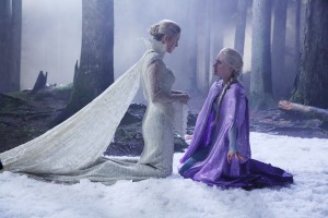 The Snow Queen (Elizabeth Mitchell) continues to assist Elsa (Georgina Haig) in the development of her powers.